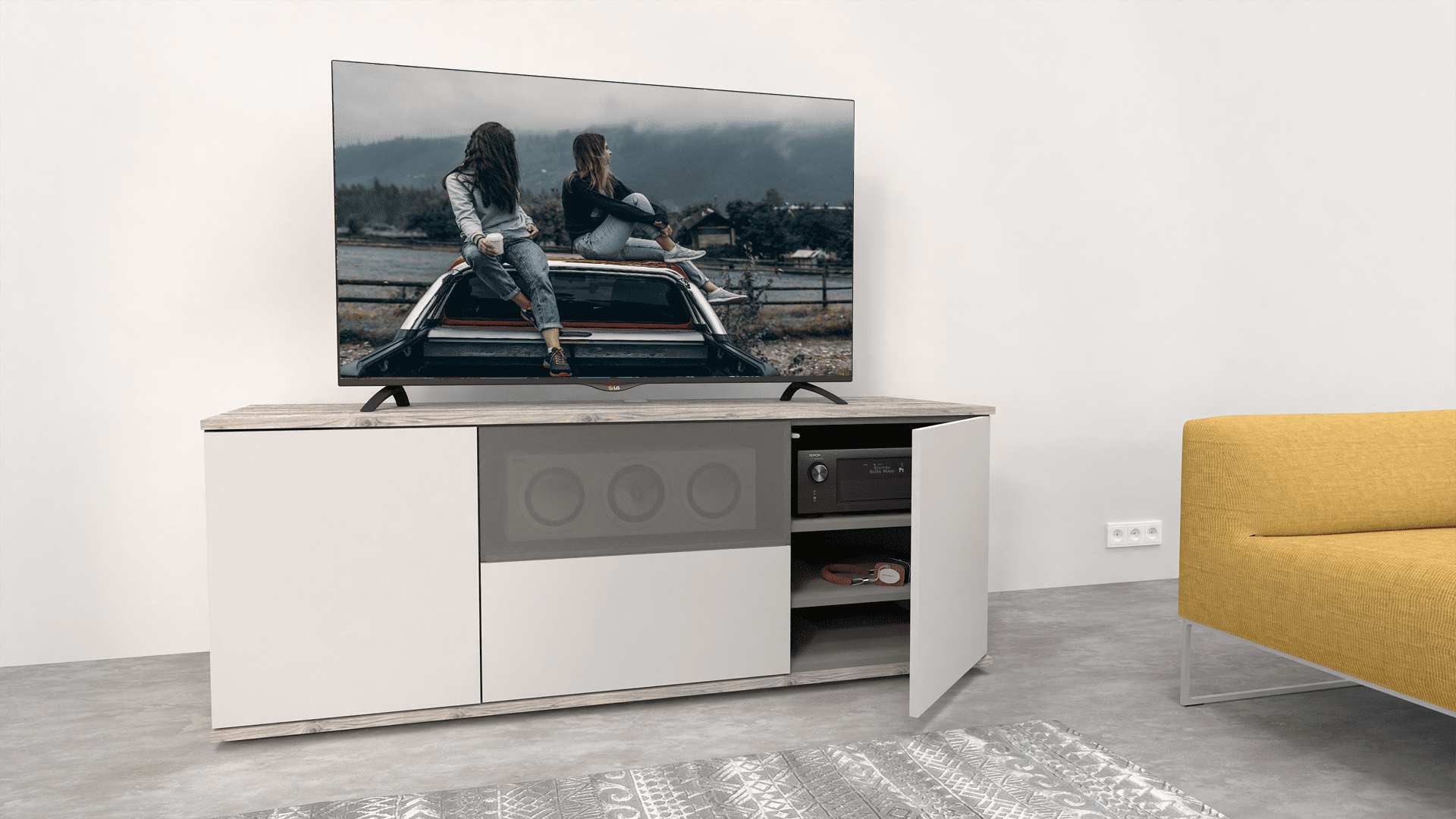 TV meubel op maat om alle Home Cinema op te bergen