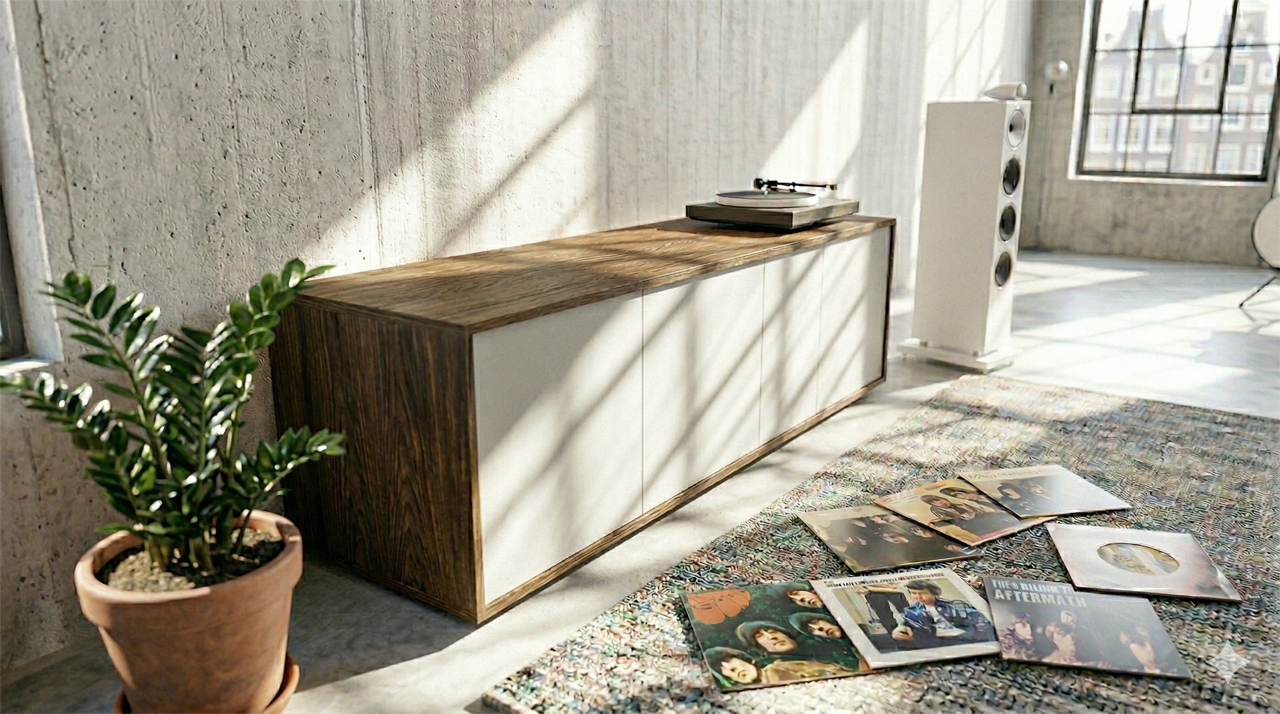 TV meubel op maat voor hifi versterker en streamer